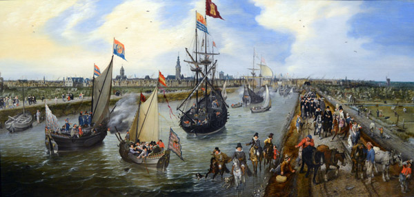 The Departure of a Dignitary from Middleburg, Adriaen Pietersz van de Venne, 1615