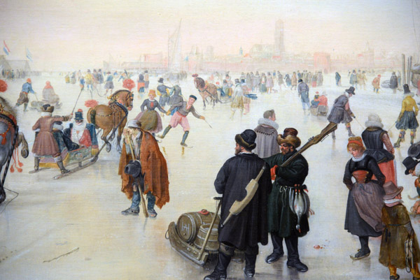 Enjoying the Ice near a Town, Hendrick Avercamp, ca 1620