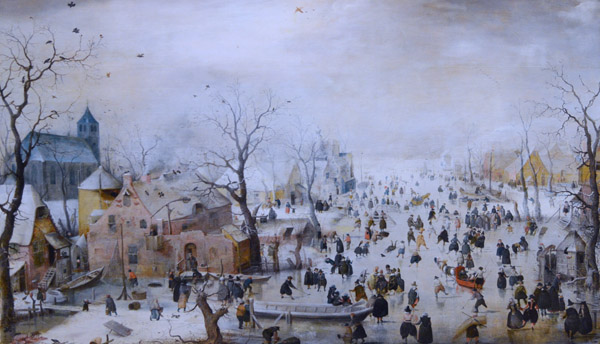 Winter Landscape with Ice Skaters, Hendrick Avercamp, ca 1608