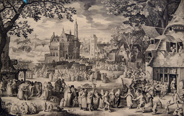 Peasant Kermis, Nicholaes de Bruyn after David Vinckboons, 1602