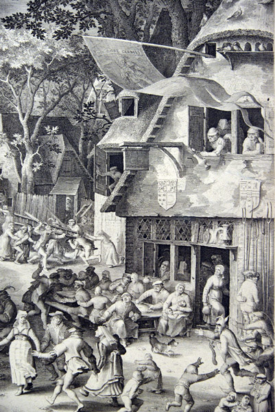 Detail, Peasant Kermis, Nicholaes de Bruyn, 1602