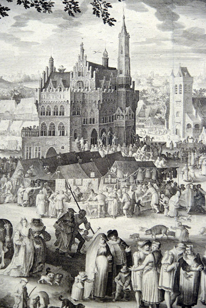 Detail, Peasant Kermis, Nicholaes de Bruyn, 1602