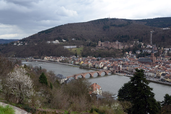 Heidelberg from Philosopherweg on the north side of the Neckar River