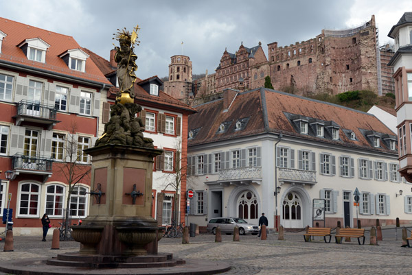 Heidelberg Castle from Kornmarkt