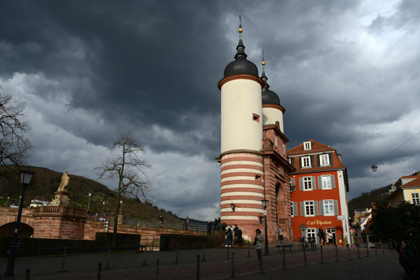 Brckentor, city gate at the south end of the Old Bridge, Heidelberg