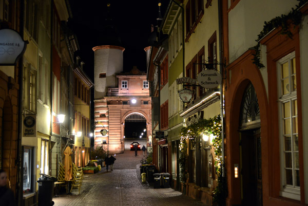 Steingasse at night, Heidelberg