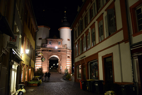 Steingasse at night, Heidelberg