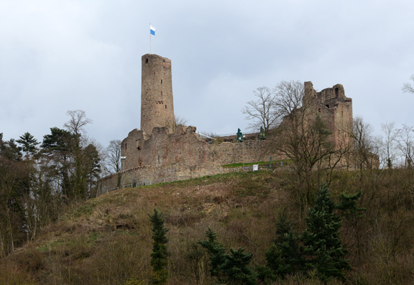 Ruins of Burg Windeck overlooking Weinheim an der Bergstrae