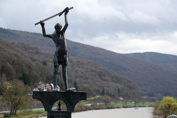 Sculpture on the Neckar Bridge at Eberbach
