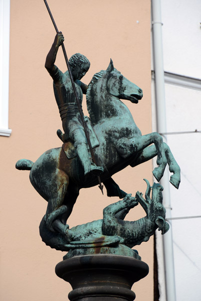 Marktbrunnen with St George, Marburg