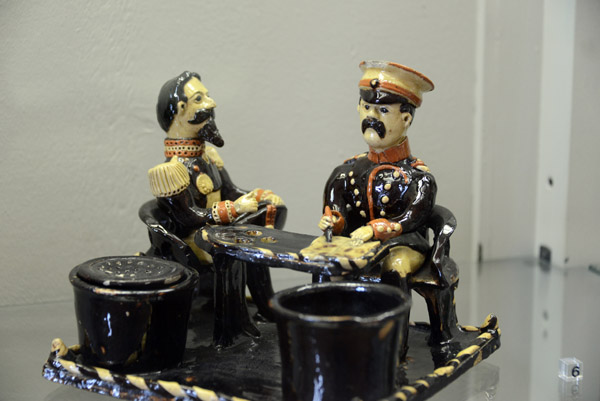 Inkwell with Bismarck and King Napoleon III of France, after 1870