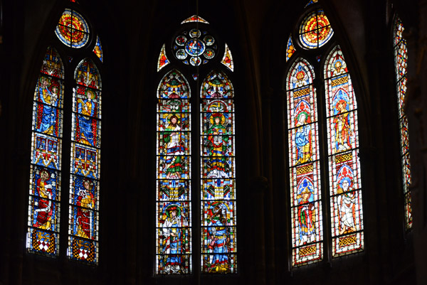 Stained Glass windows in the aspe behind the main altar