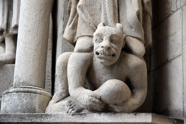 Devil on the left side of the Main Portal, Wetzler Cathedral