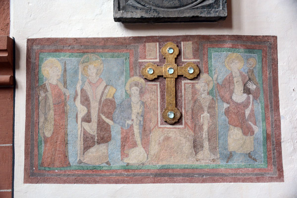Wall painting and cross, Wetzlar Cathedral