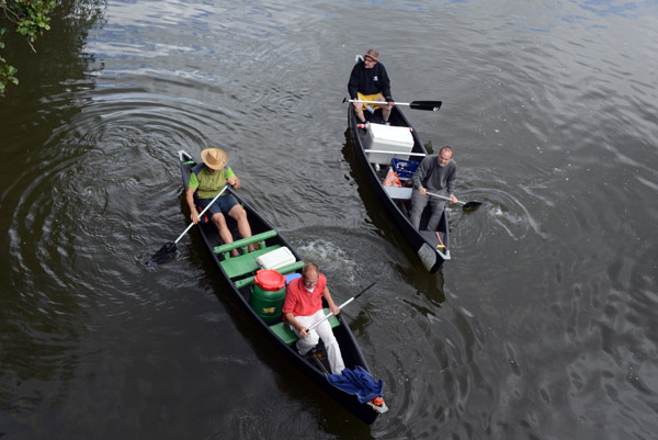 Canoes on the Lahn River, Wetzlar