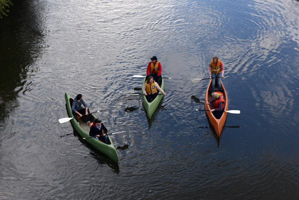 Canoes on the Lahn River, Wetzlar