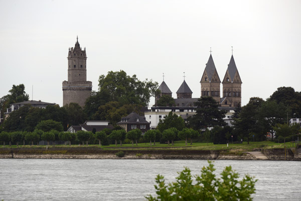 Runder Turm, Mariendom, Andernach, looking across from the Right Bank of the Rhine