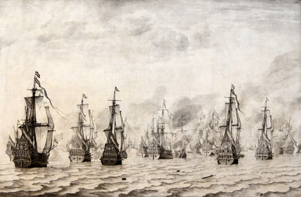 The Battle of Dunkirk, Willem van de Velde I, 1659