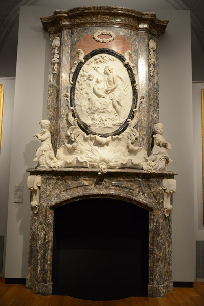 Mantlepiece with relief of Paris and Oenone, Jan Baptist Xavery, 1739