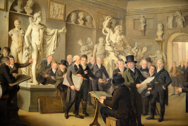 The Sculpture Gallery of the Felix Meritis Society, Adriaan de Lelie, 1806-1809