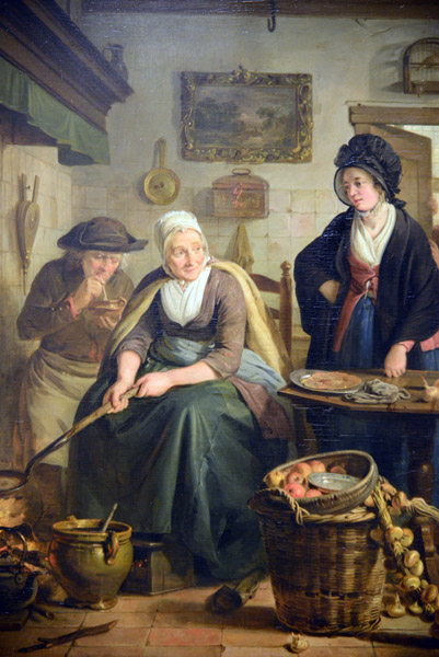 Woman Baking Pancakes, Adriaan de Lelie, ca 1790-1810