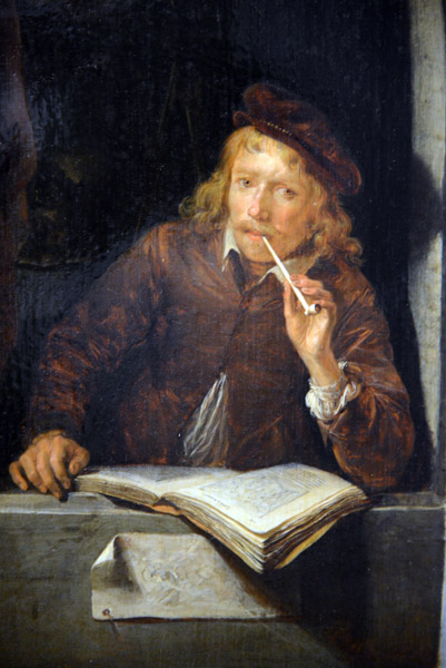 Man Smoking a Pipe, Gerrit Dou, ca 1650