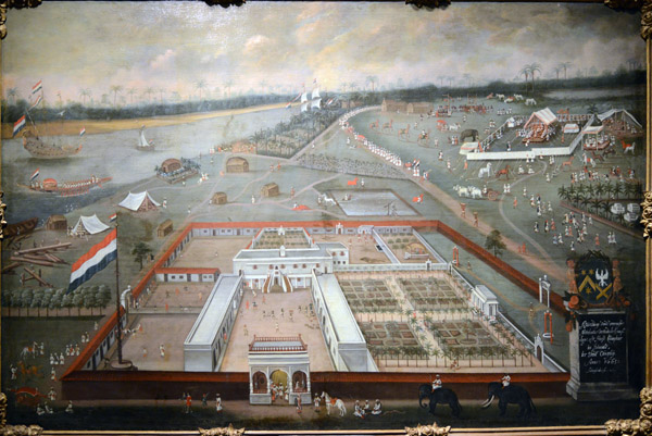 Trading Post of the Dutch East India Company in Hooghly, Bengal, Hendrik van Schuylenburgh, 1665
