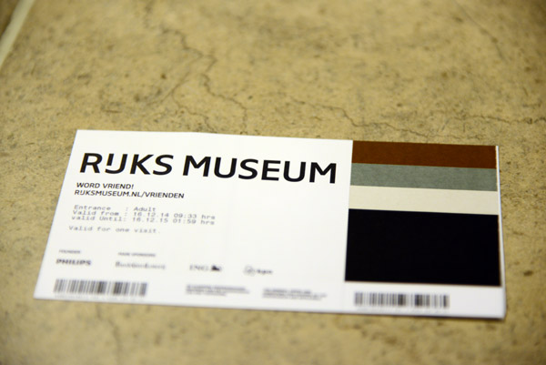 Rijksmuseum ticket