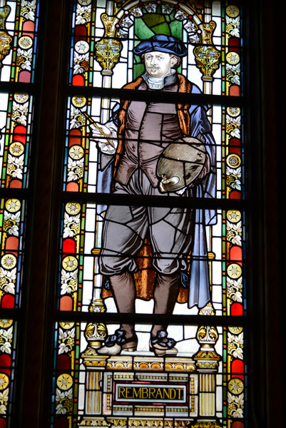 Great Hall stained glass - Rembrandt