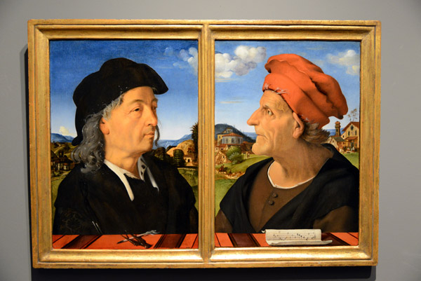 Portraits of Giuliano and Frencesco Giamberti da Sangallo, Piero di Cosimo, Florence 1482-1485