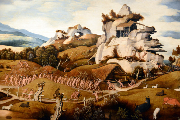 Landscape with an Episode from the Conquest of America, Jan Jansz Mostaert, Haarlem ca 1535