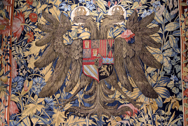 Tapestry with the arms of Emperor Charles V, Willem de Pannemaker, Brussels, ca 1540-1555