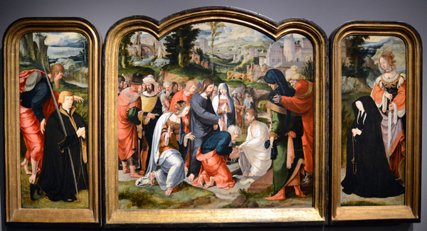 The Raising of Lazarus, attributed to Aertgen van Leyden, ca 1530-1535