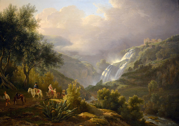 The Cascades at Tivoli with a Storm Approaching, Abraham Teerlink, 1824