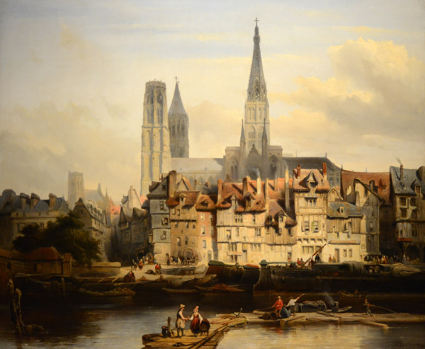 The Quay de Paris in Rouen, Johannes Bosboom, 1839