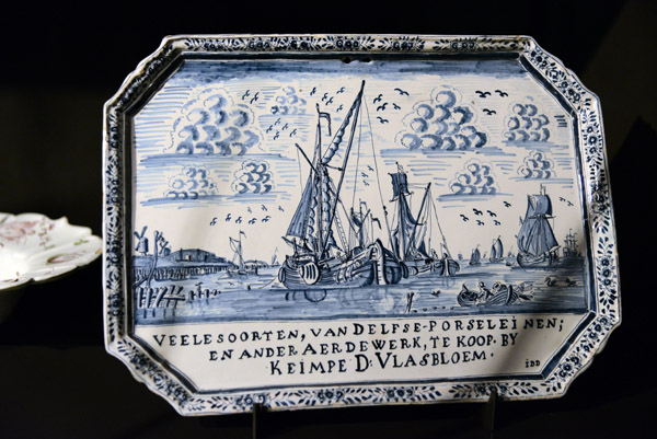 Delft Porcelain advertising board, 1778