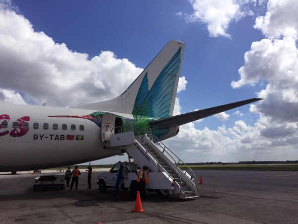 Caribbean Airlines B737 (9Y-TAB) at GEO