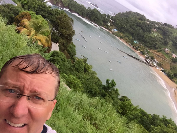 Wet selfie, Tobago rainy season
