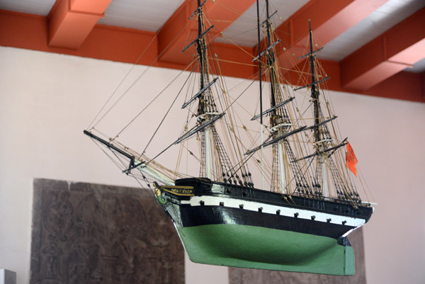 Model of a 3-masted frigate, Vester Kirke, Ls