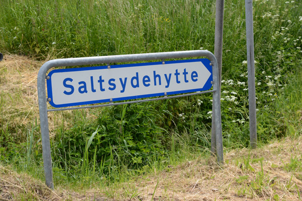 Turnoff for the Saltsydehytte, Ls Salt Works