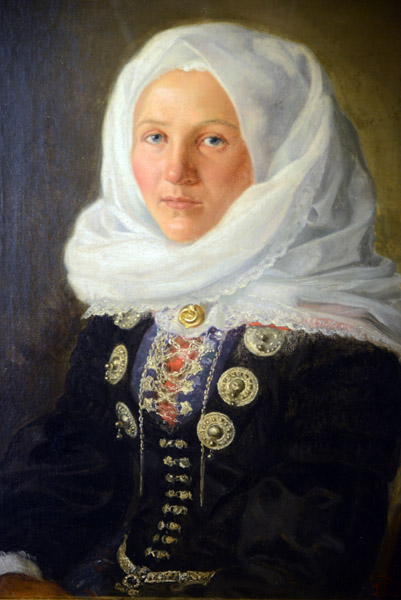 Ls woman in national dress, Laurits Tuxen, Ls Museum