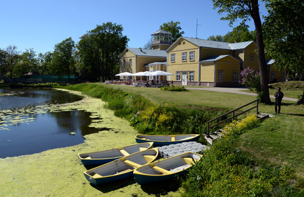 Rowboats for tourists by the Kuressaare Kuursaal