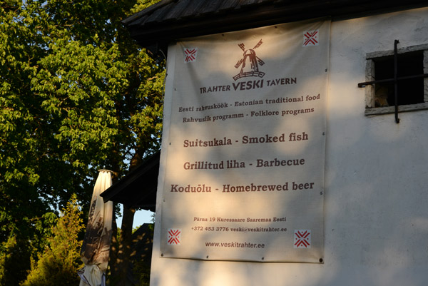 Veski Tavern with traditional Estonian food and home-brewed beer, Kuressaare