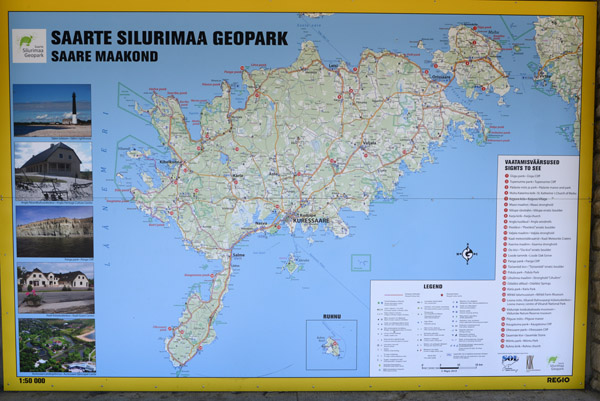Map of the Estonian island of Saaremaa