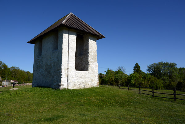 The original free-standing bell tower of Kihelkonna Church, 1638