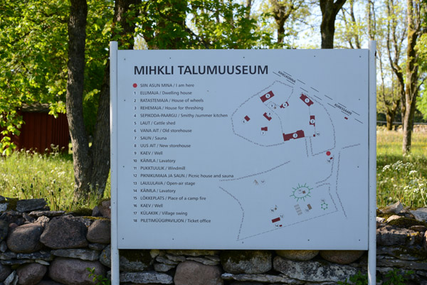 Map of Mihkli Talumuuseum open-air farm museum, Saaremaa