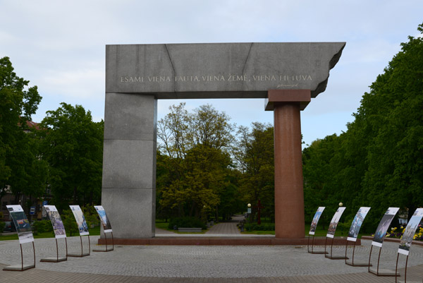 Monument to the United Lithuania - the Klaipeda region was annexed by independent Lithuania in 1924 