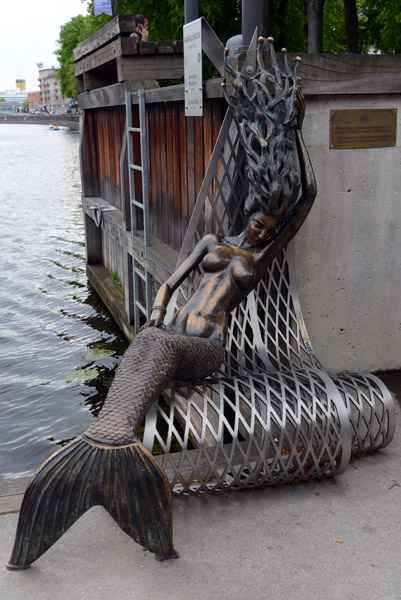 Sculpture of a mermaid donated to Klaipeda in 2014 by the Lithuanian Maritime Academy