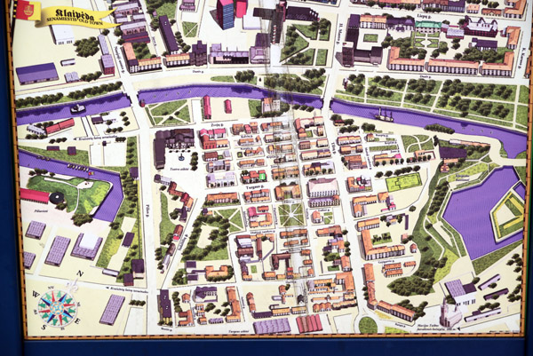 Map of the old city, Klaipėda