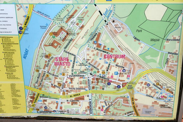 Map of the city of Malbork